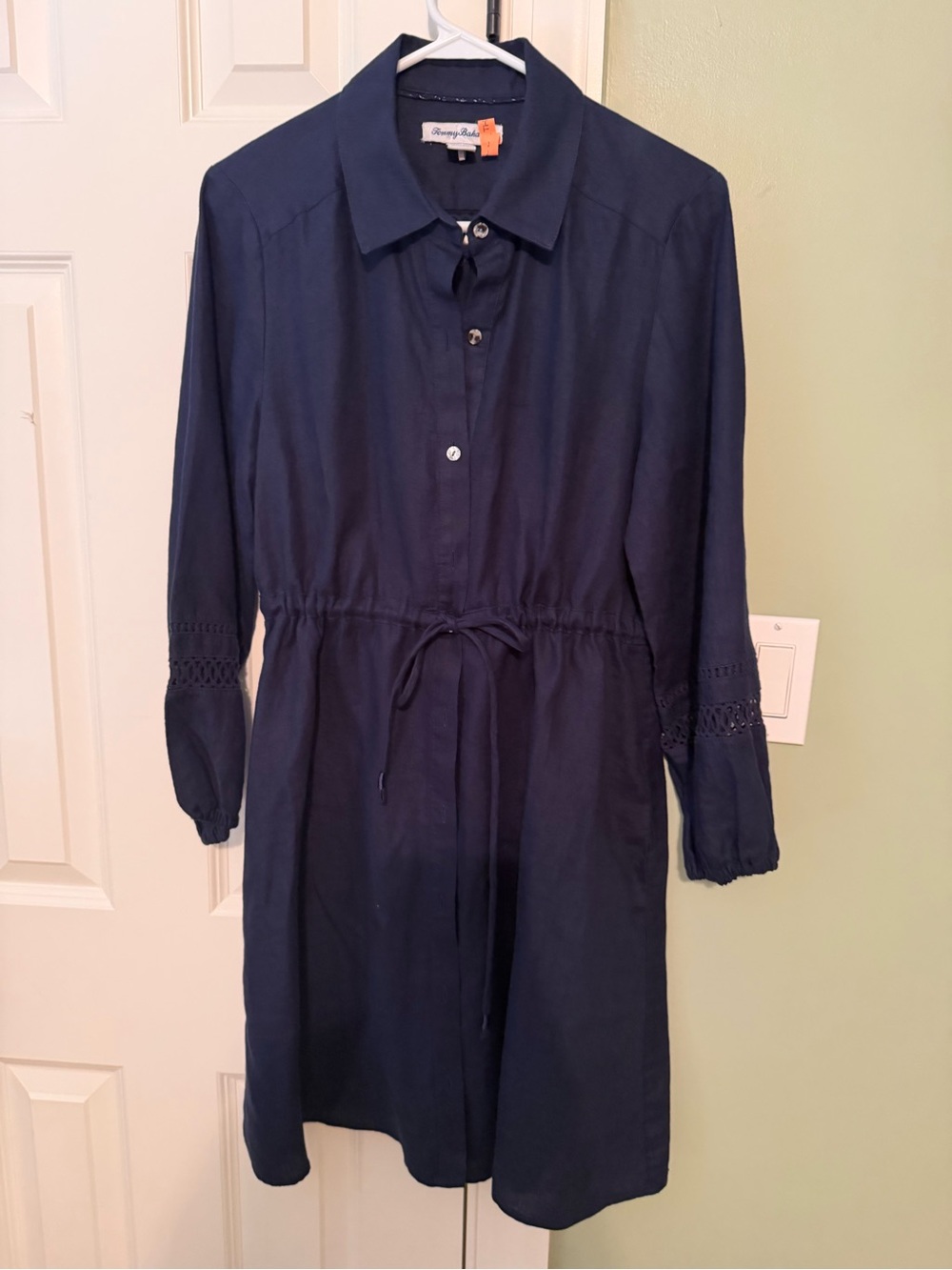 Tommy Bahama Navy Collared Button-Up Dress